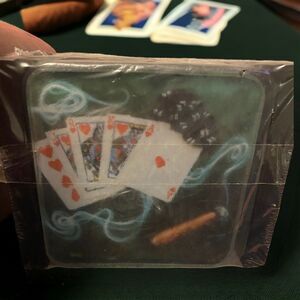 4 Poker Royal Flush Cigar Coasters